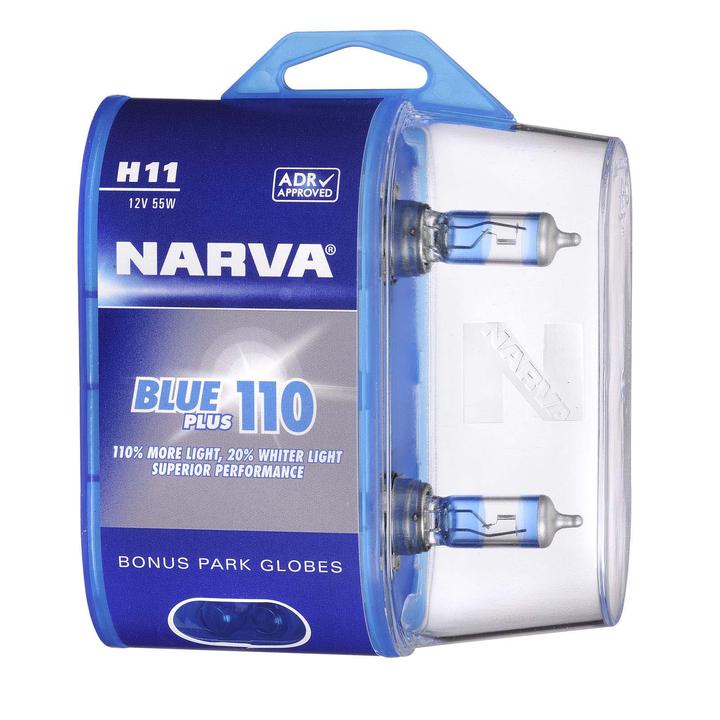 Narva H11 Globes 12V 55W Blue Plus 90 48538BL2