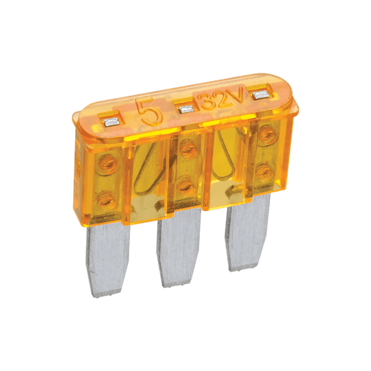 Narva 3 Blade Fuse Micro 5A Orange (25Pk) 51205