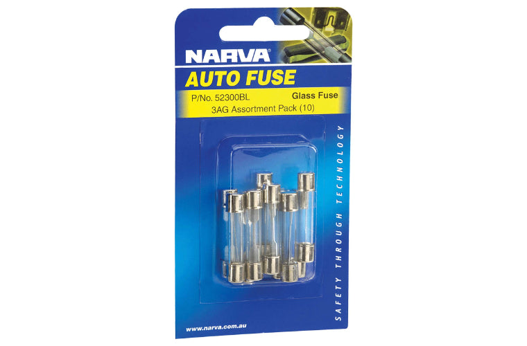 Narva Fuse Glass 3AG Assortment (10PKT) 52300BL
