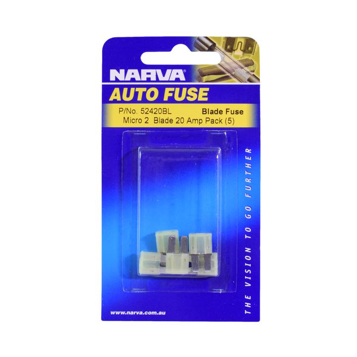 Narva Blade Fuse Micro 20A (5Pk) 52420BL
