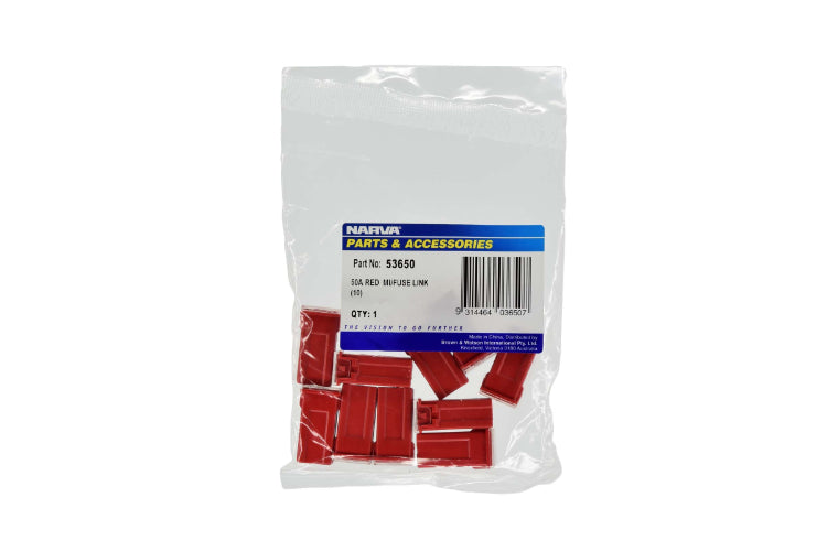 Narva Mini Fuse Link Plug 50A Female (10Pk) 53650