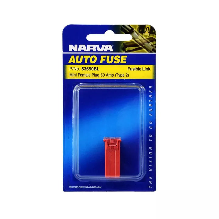 Narva Mini Female Fusible Link 50A Red 53650BL