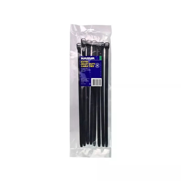 Narva Super Heavy Duty Cable Tie Black 12.4x404mm (10Pk) 56317