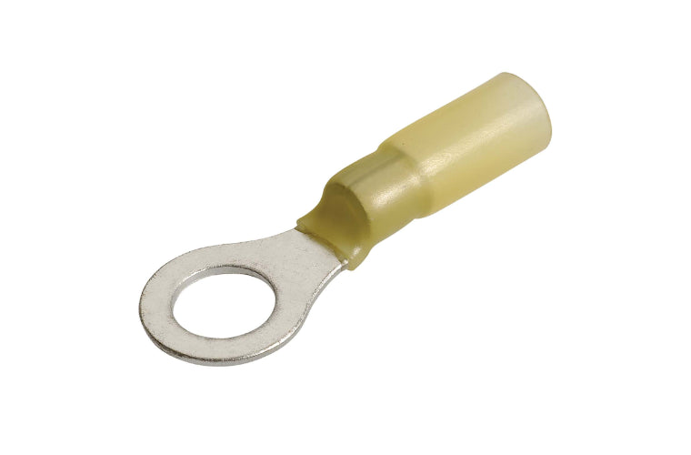 Narva Terminals Ring Adhesive Lined Yellow (50Pk) 56372
