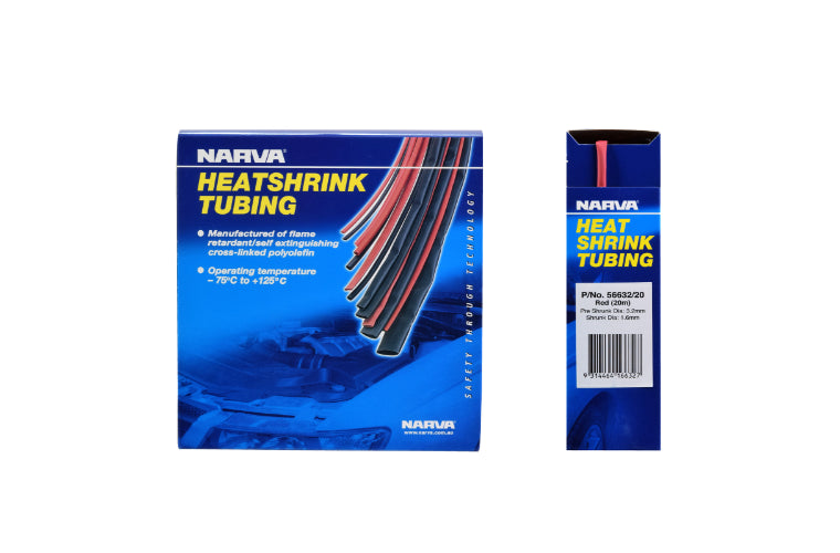 Narva Heatshrink 3.2mm x 20m Red 56632/20