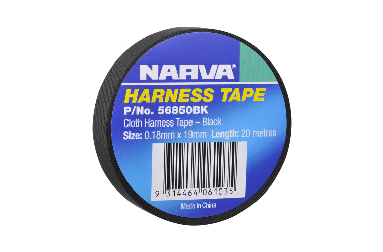 Narva PVC Pet Cloth Harness Tape Black 19mm 56850BK