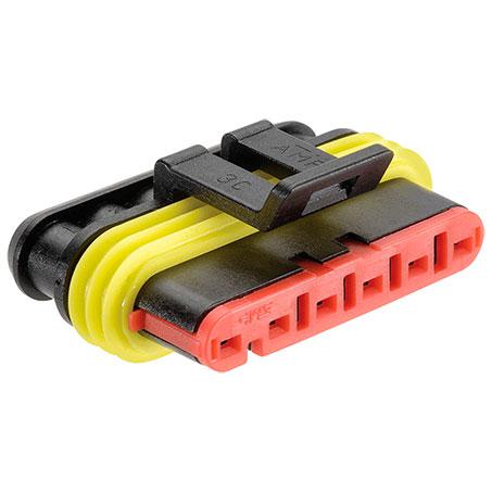 Narva AMP Super Seal Waterproof Connector 6-Way with Terminals & Seals Male (10Pk) 57516