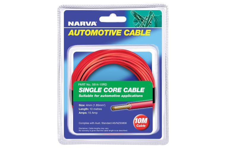 Narva Cable Single Core 15A 4mm x 10m Red 5814-10RD