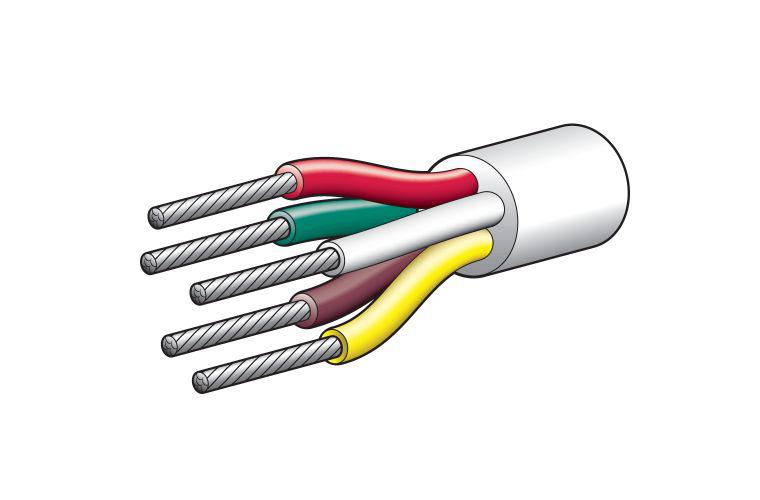 Narva Cable Marine 5 Core 2mm x 30m White 5852M-30ETC
