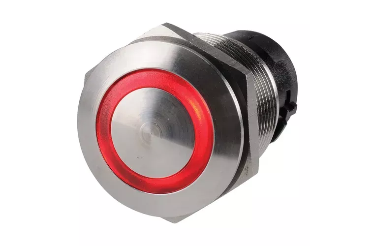Narva LED Push Button Off/On Switch Red 39mm x 22mm (Blister 1PK) 60076BL