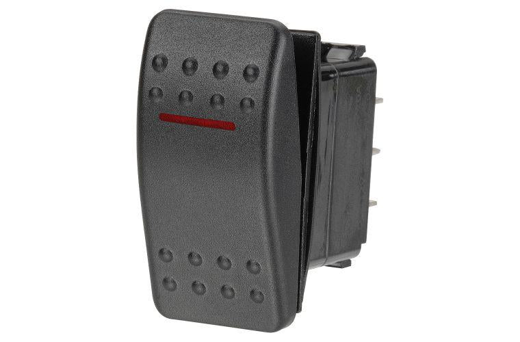 Narva Rocker Switch Sealed 12V 20A Red LED On Off 63114BL