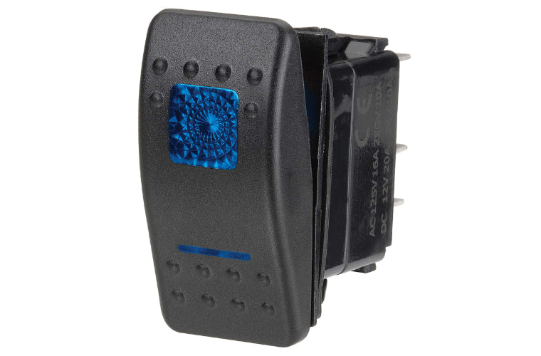 Narva Switch Rocker Illuminated On Off Blue 63123BL
