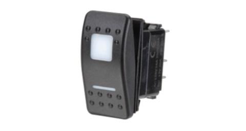 Narva Switch Momentary Rocker Illuminated 12/24V Blue On Off 63165BL