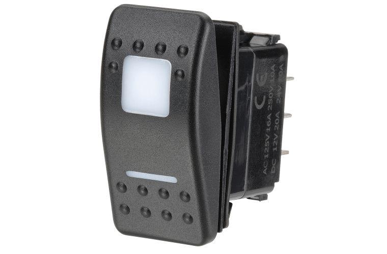 Narva Switch Momentary Rocker Illuminated 12/24V Red On On 63166BL