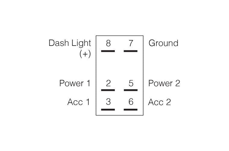 Narva Rocker Switch Illuminated 12/24V Blue Off On On 63171BL