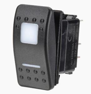 Narva Rocker Switch Illuminated 12/24V Blue Off On On 63171BL
