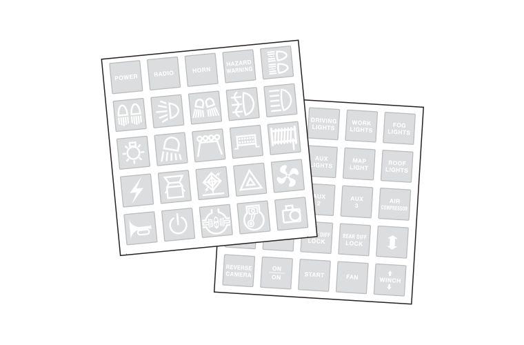 Narva 4WD Sticker Set White (50Pk) 63175BL