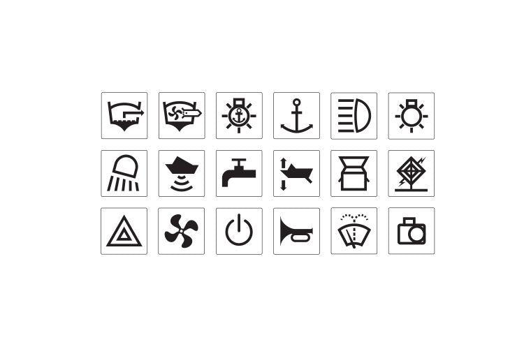 Narva RV & Marine Sticker Set Black (50Pk) 63178BL