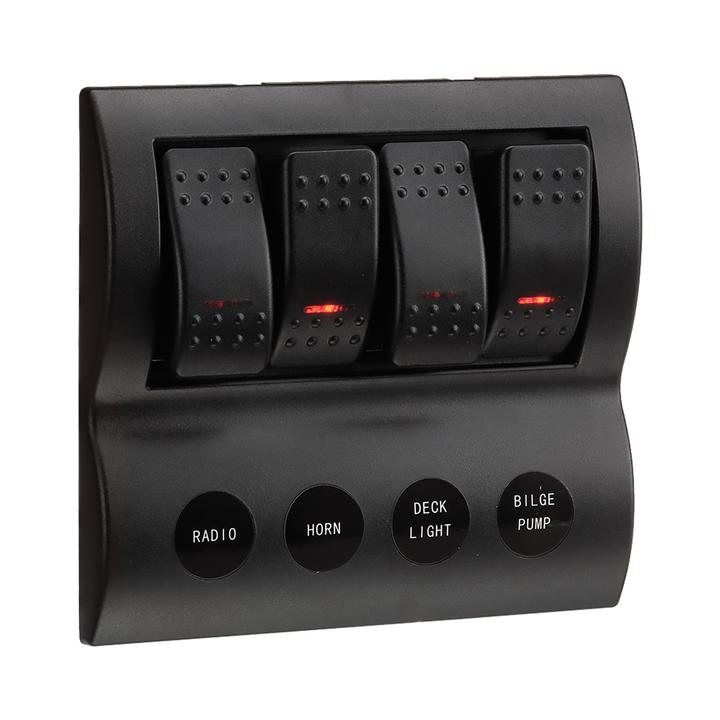 Narva Switch Panel With Fuse Protection 4 Way 63190