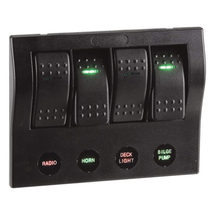 Narva Switch Panel 4 Way With Circuit Breaker 63191