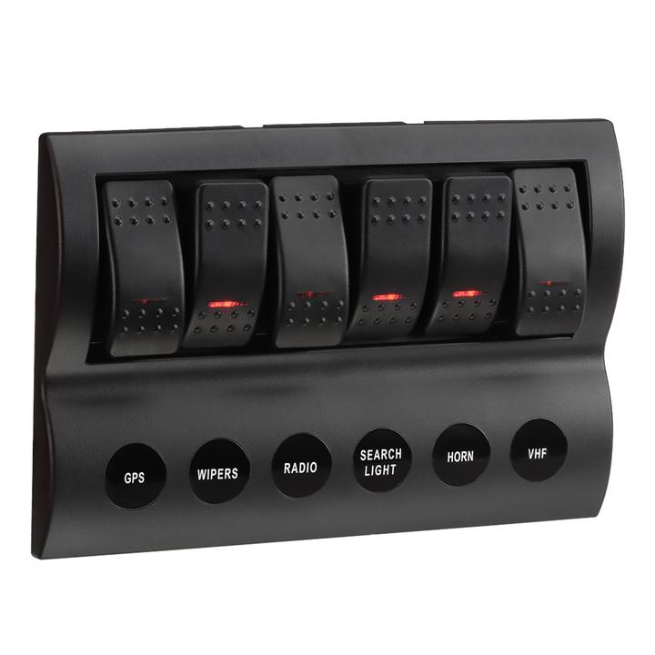 Narva Switch Panel With Fuse Protection 6 Way 63193