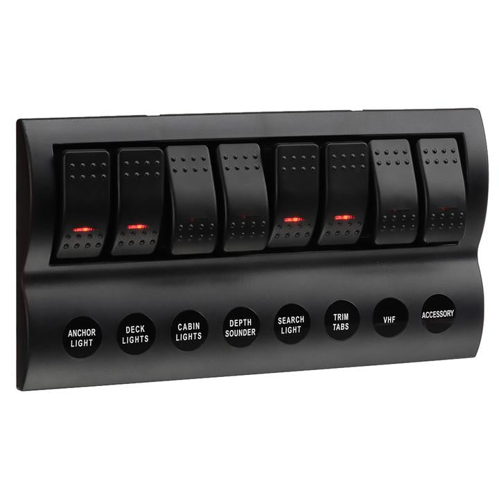 Narva Switch Panel With Fuse Protection 8 Way 63196
