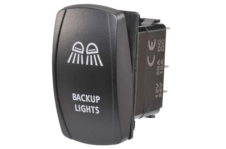 Narva Rocker Switch Backup Lights 12/24V Blue LED 63230BL