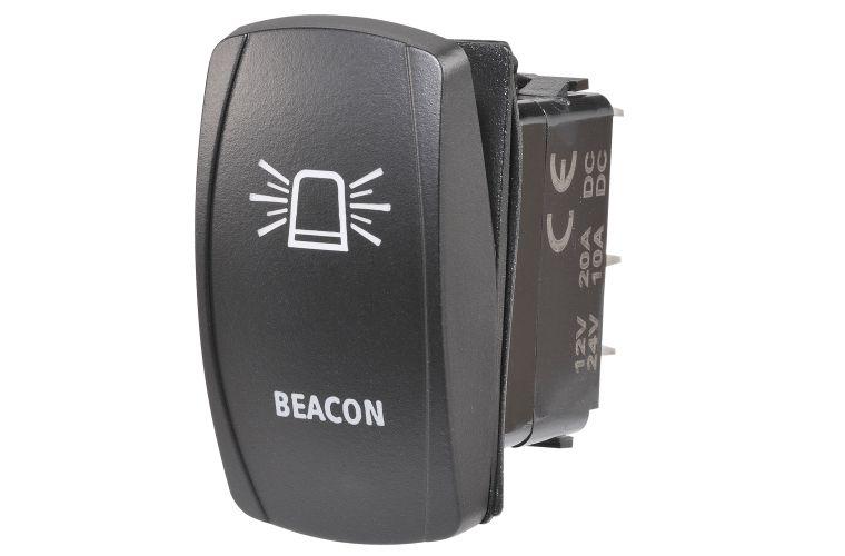 Narva Rocker Switch Beacon 12/24V Amber LED 63234BL