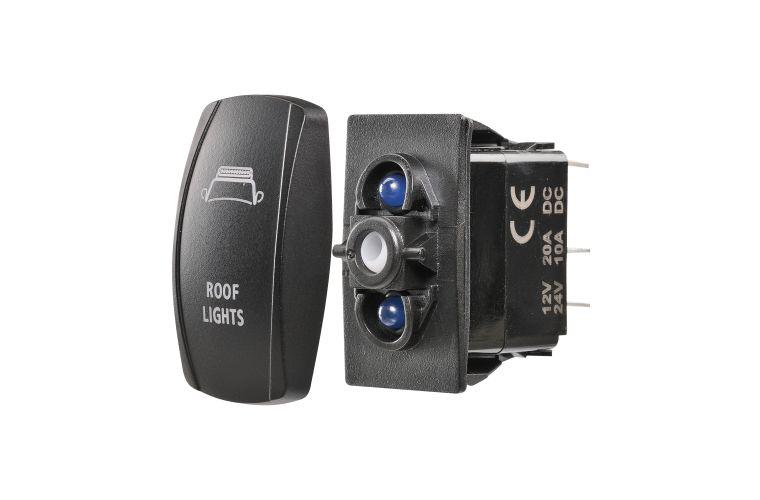 Narva Rocker Switch Base 12/24V Blue LED 63246BL