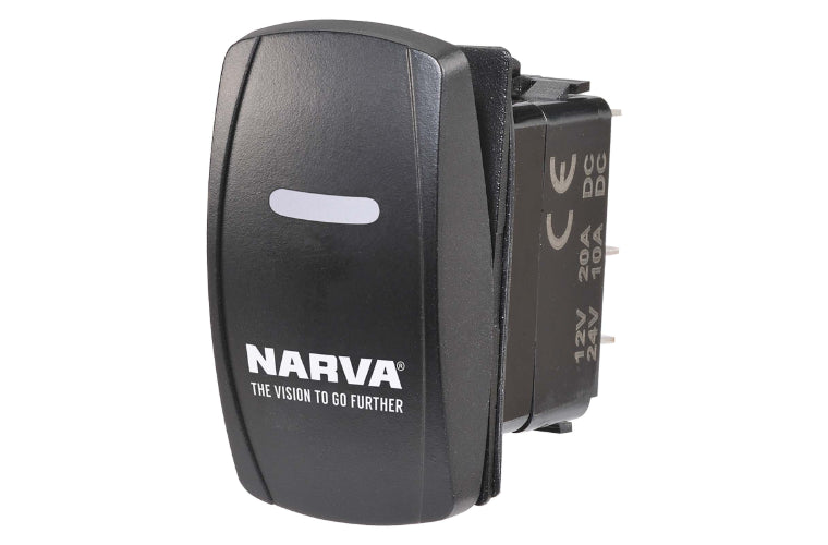 Narva LED Off/On Sealed Rocker Switch Blue 12-24V 63254BL