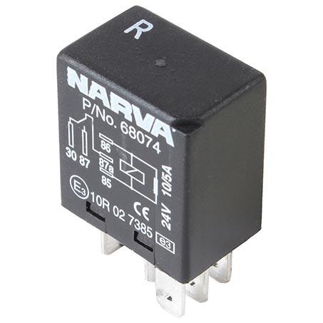 Narva Relay Change-Over With Resistor 24V 5 Pin 10A/5A 68074
