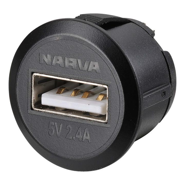Narva Mini Flush Mount USB Socket Blister Pack 81100BL