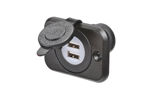 Narva LED Heavy-Duty Dual USB Socket with LED Light (25Pk) 81102/25