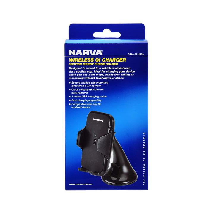 Narva Wireless Charger with Suction Mount Blister Pack 81124BL