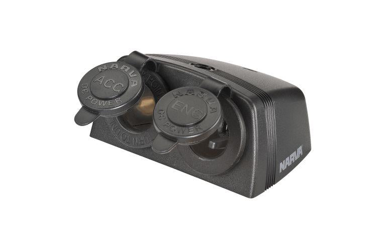 Narva HD Twin Surface Mount Socket Accessory/Engel 81165BL