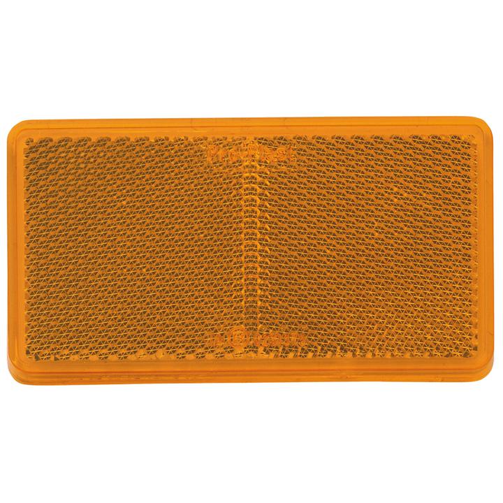 Narva Retro Reflector with Self Adhesive Rectangle Amber 94mm x 42mm (50Pk) 84061/50