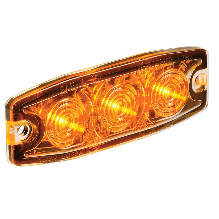 Narva LED Warning Light Amber 3x1W 12/24V 85213A