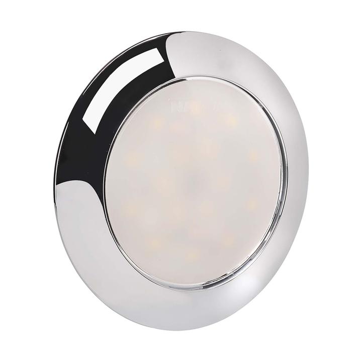 Narva Saturn Chrome Interior Lamp Round White 75mm 12V 3W 87500C-12