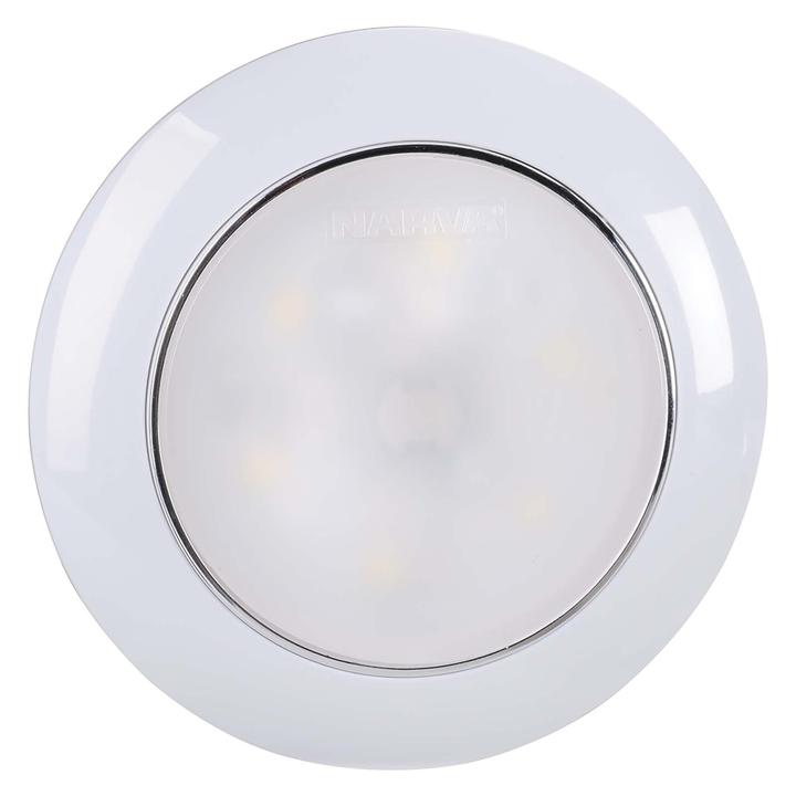 Narva Saturn Dual Colour Interior Lamp with Touch Switch Round White/Red 75mm 12V 5700K 87501WRBL