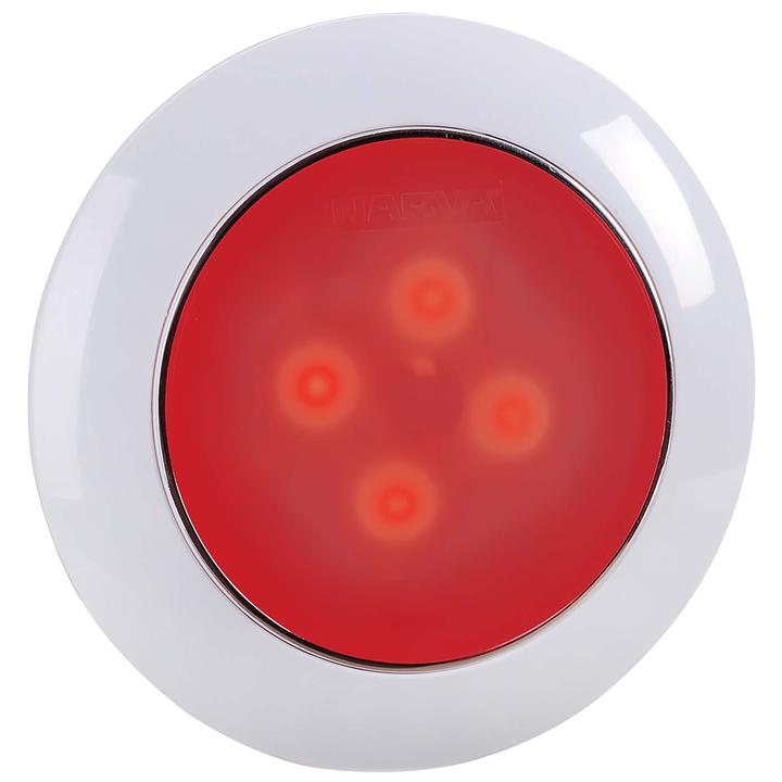 Narva Saturn Dual Colour Interior Lamp with Touch Switch Round White/Red 75mm 12V 5700K 87501WRBL
