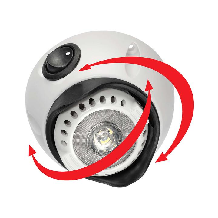 Narva LED Interior Swivel Lamp with Off/On Switch White 10-30V 1W 87654BL