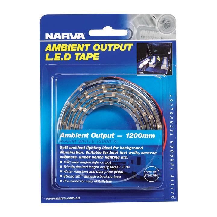 Narva LED Tape with Ambient Output Warm White 600mm 12V 3000K 87801WBL