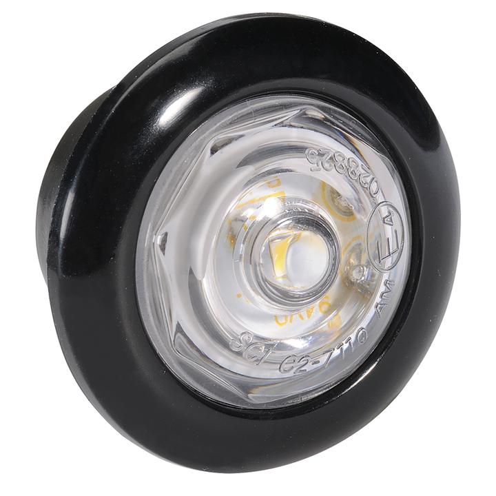 Narva Model 2 LED Front End Outline Marker Lamp with Black Housing White 27mm 9-33V 90222BL