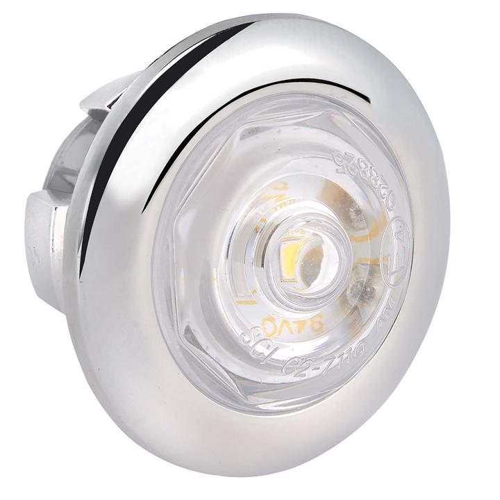 Narva Model 2 LED Front End Outline Marker Lamp with Chrome Housing White 27mm 9-33V 90222C
