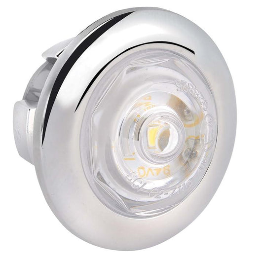 Narva Model 2 LED Front End Outline Marker Lamp with Chrome Housing White 27mm 9-33V 90222C