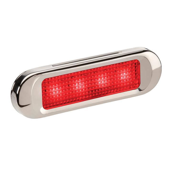 Narva LED Courtesy Lamp Red/Stainless 90834BL