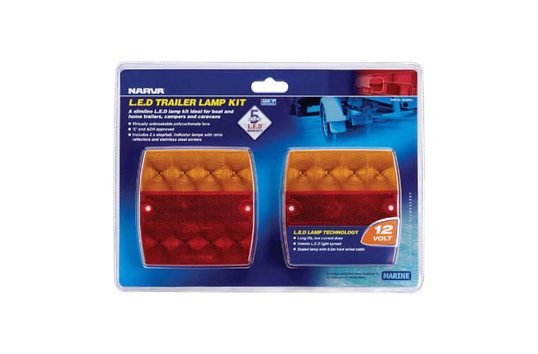 Narva LED Stop/Tail Lamp Slimline Pair 93430BL2