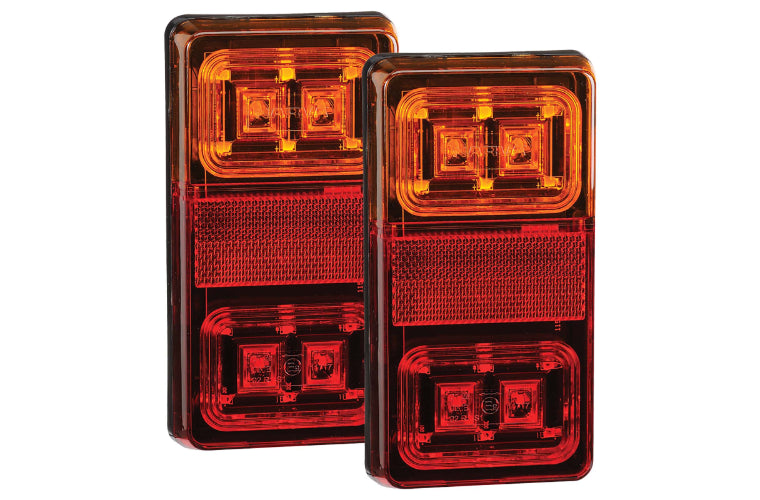 Narva LED Slimline Rear Stop/Tail Indicator Lamp Rectangular 12V Twin Pack 93550BL2