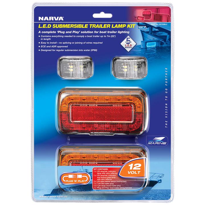 Narva LED Plug and Play Boat Trailer Lamp Kit 12V