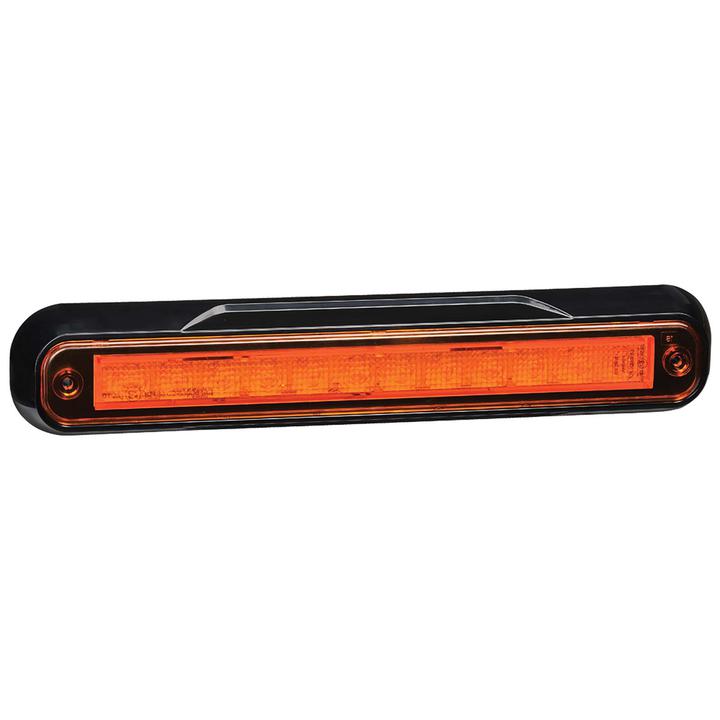 Narva Model 39 LED Rear Direction Indicator Lamp with Black Surface Mount Amber 9-33V 93904BL